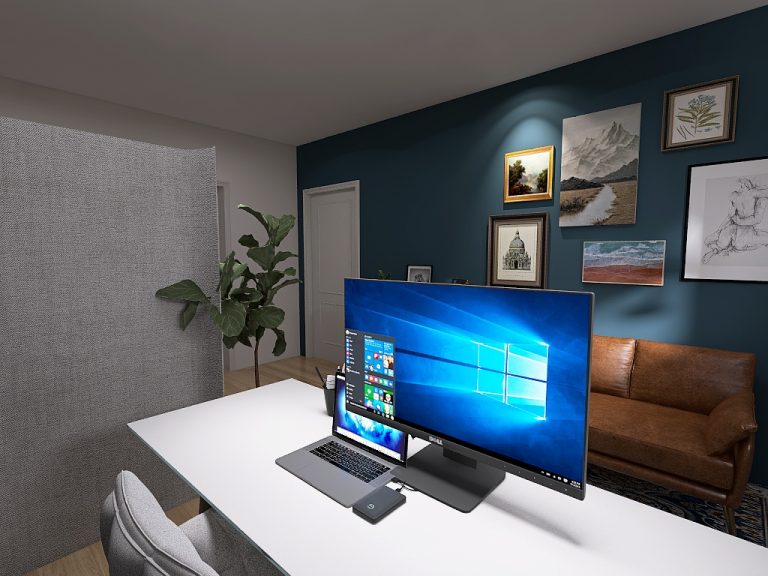 Büro_Herrenzimmer_blau_Leder